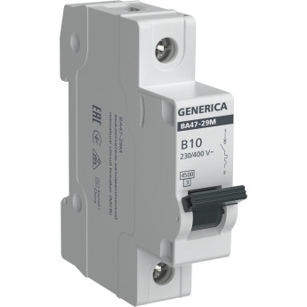 Автоматический выключатель IEK ВА47-29М 1P 10А 4,5кА B GENERICA